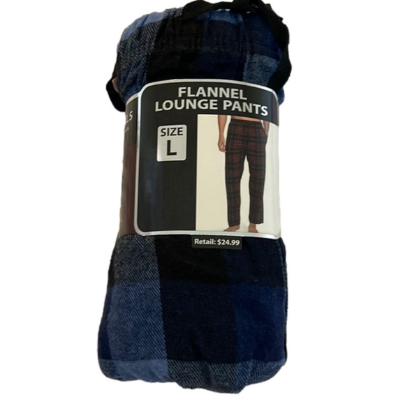 Essentials Other - Men Blue Flannel Lounge Pants Large
